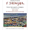 DESNOYER François - Lithographie "Exposition ville de St Cyprien" 68x53cm - 1980