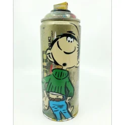 DEZACHE - Peinture sur bombe aérosol usagée "Gaston Lagaffe" 18 cm - 2023