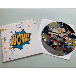 DEZACHE - Peinture sur disque vinyle et pochette "Asterix" 32x32 cm - 2022