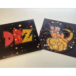 DEZACHE - Peinture sur disque vinyle et pochette "DBZ Son Goku" 32x32 cm - 2022