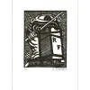 DI ROSA Hervé - Bois gravé "Le Jouteur à Sète, Noir" 33x24cm - 2022