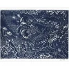 DI ROSA Hervé - Bois gravé  "En traversant le pont, Bleu" 56x76cm - 2014