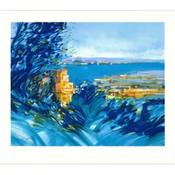 D'IZARNY François - Lithographie originale "Paysage de Provence" 45x56cm - 1994