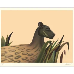 DONADINI Jean Paul - Lithographie originale "Léopard" 56x76cm