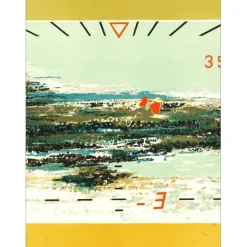 DOUTRELEAU Pierre - Lithographie originale "Vue depuis le cockpit, la vitesse" 54x75cm