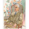 DUFY Raoul - Lithographie rehaussée "Autoportrait au fauteuil" 38x29cm -1953
