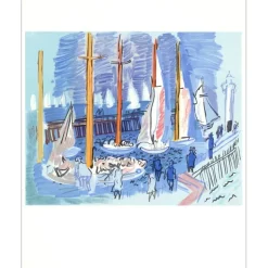 DUFY Raoul - Lithographie "Régates" 30x24cm - 1965