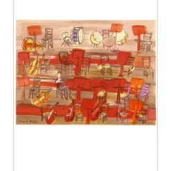 DUFY Raoul - Lithographie "L'orchestre" 30x24cm - 1965