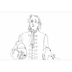 DUFY Raoul - Lithographie "Portrait de Isaac Newton, étude pour la fée électricité" 30x18cm - 1965