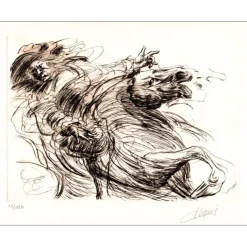DUPUIS Jean - Lithographie originale "La Parade" 27x35cm