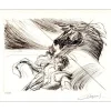 DUPUIS Jean - Lithographie originale "Cheval sauvage" 27x35cm
