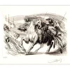 DUPUIS Jean - Lithographie originale "L'Enlèvement" 27x35cm