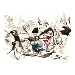 DUPUIS Jean - Lithographie originale "Le partage" 62x91cm