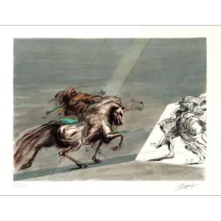 DUPUIS Jean - Lithographie originale "L'ibère" 40x50cm