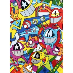 EL PEZ - Sérigraphie "Catch the Stars II" - 55x38cm - 2022 - Rehaussée de brillants !