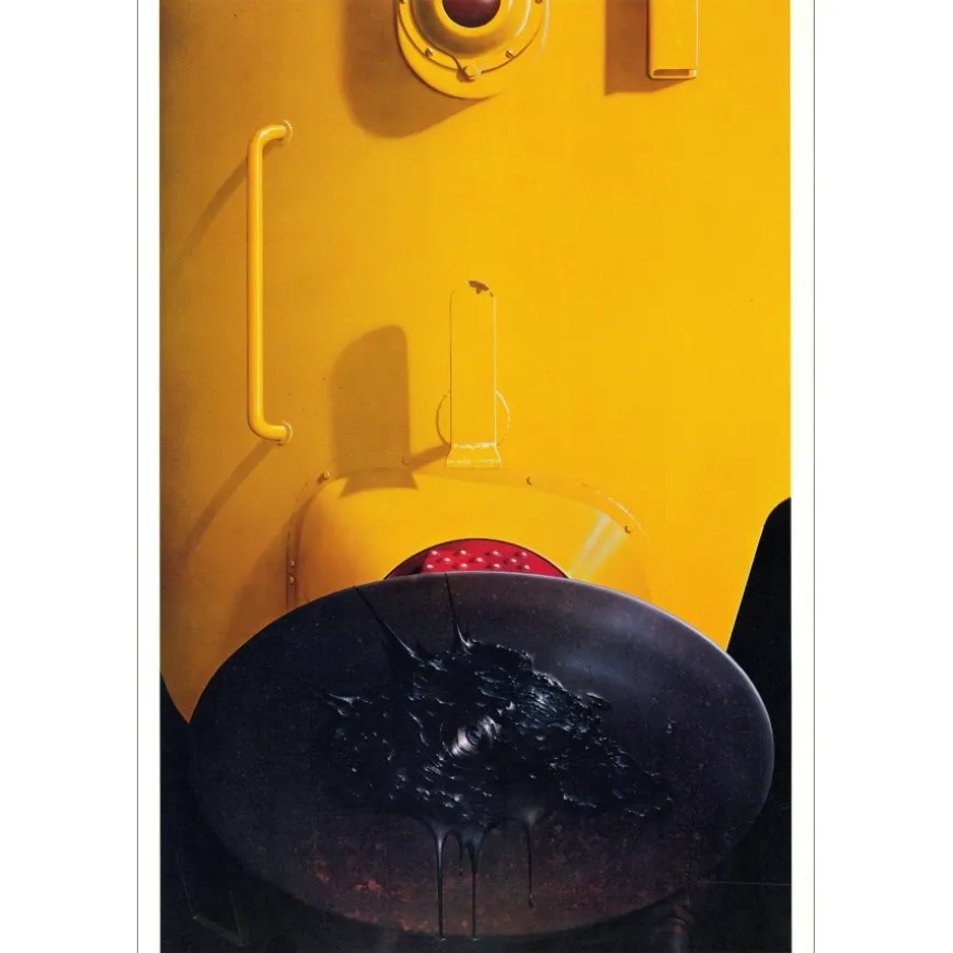 ENGLISH Michael - Affiche "Yellow diesel black grease" 94x64cm - 1981