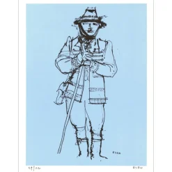 EVEN Jean - Lithographie "Le Hongrois" 32x25cm - 1971