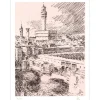 FABIEN Louis - Lithographie "Florence, Palazzo Vecchio" 32x25cm - 1971