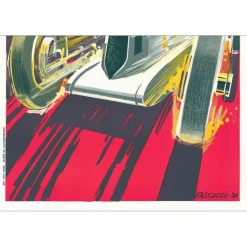 FALCUCCI Robert - Lithographie "Grand prix automobile de Monaco 1930" 100x68cm