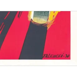 FALCUCCI Robert - Lithographie "Grand prix automobile de Monaco 1930" 100x68cm