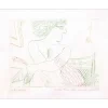 FASSIANOS Alekos - Gravure originale "Personnage" 25x33cm