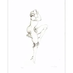 FINI Léonor - Gravure originale à la pointe sèche "Élus de la nuit 06" 38x28cm - 1986 - N°16/31