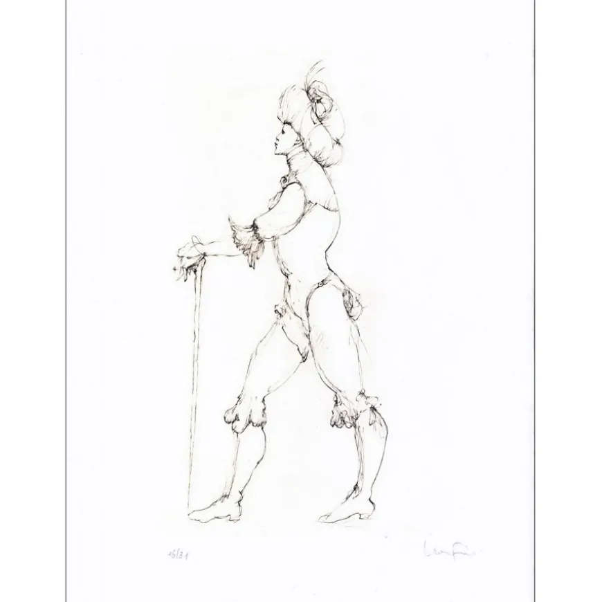 FINI Léonor - Gravure originale à la pointe sèche "Élus de la nuit 01" 38x28cm - 1986 - N°16/31