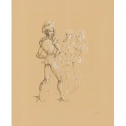 FINI Léonor - Gravure originale "Les trois femmes" 75x53cm