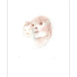 FINI Léonor - Gravure originale "Deux visages" 50x38cm