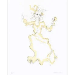 FINI Léonor - Gravure originale "Femme à la vanité" 65x50cm