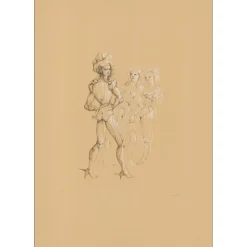 FINI Léonor - Gravure originale "Les trois femmes" 75x53cm