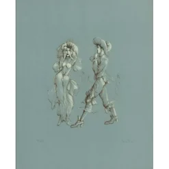 FINI Léonor - Lithographie originale "Le couple" 65x50cm