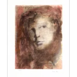 FINI Léonor - Lithographie originale "Le regard sombre" 65x50cm - 1974