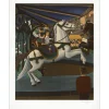 FIORIO Serge - Lithographie originale "Le grand cheval blanc du manège" 68x55cm