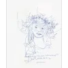 FONTANAROSA Lucien - Dessin original à l'encre "Jeune fille" 27x21cm - 1963