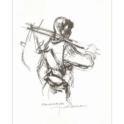 FONTANAROSA Lucien - Estampe "Le promeneur" 32x25cm
