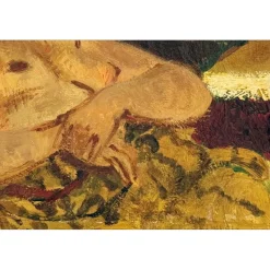 FONTANAROSA Lucien - Huile sur panneau "Nu assoupi" 24x35cm - 1967