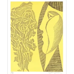 FOUGERON André - Lithographie "Le visage" 32x25cm - 1970