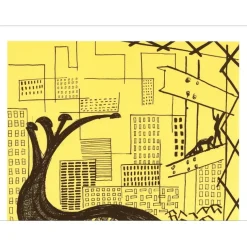 FOUGERON André - Lithographie "L'architecture" 32x25cm - 1970