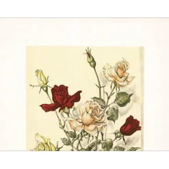FOUJITA Léonor - Lithographie "Bouquet de roses" - 45x32cm - 1958