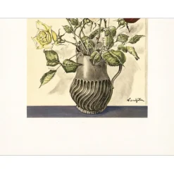 FOUJITA Léonor - Lithographie "Bouquet de roses" - 45x32cm - 1958