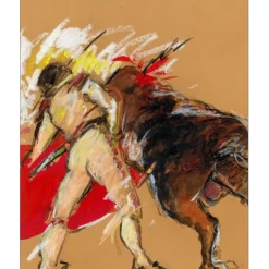 FOUR Michel - Dessin original "La Corrida" 40x32cm