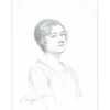 FRIANT Emile - Dessin original au crayon "Portrait de jeune femme" 23x17cm - 1926