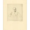 FRIANT Emile - Gravure originale "Homme tenant un verre" 33x25cm - 1931 - 2èm état