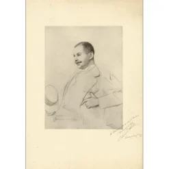 FRIANT Emile - Lithographie "Avocat Albert Salmon à Nancy" 50x32cm - 1897