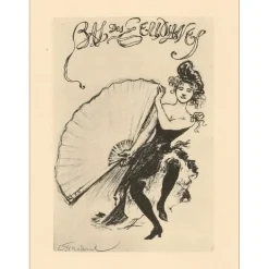 FRIANT Emile - Lithographie "Bal des courtisanes" 25x16cm - 1910