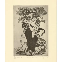 FRIANT Emile - Lithographie "Composition pour la pharmacie Ferry à Nancy" 44x32cm - 1910