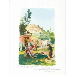 FRIANT Emile - Lithographie "Les frères Zenigano à Goncourt" 32x25cm - 1909