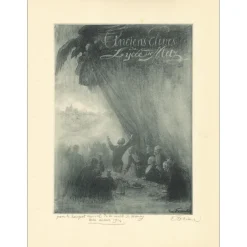 FRIANT Emile - Lithographie "Anciens élèves du lycée de Metz" 38x28cm - Avant 1914
