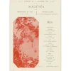 FRIANT Emile - Lithographie "Menu anciens élèves" 28x19cm - 1904